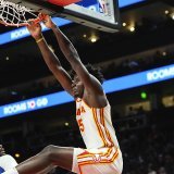Capela s'est blessé à la cheville droite mercredi à Miami KEYSTONE/AP/John Bazemore